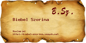 Biebel Szorina névjegykártya